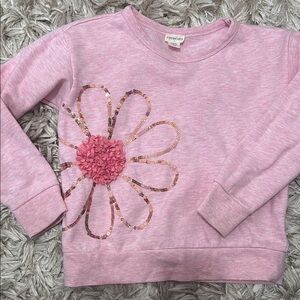Crewcuts Pink Sequin Flower Sweatshirt